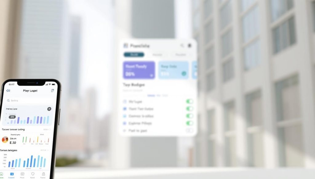 budget app features and interface