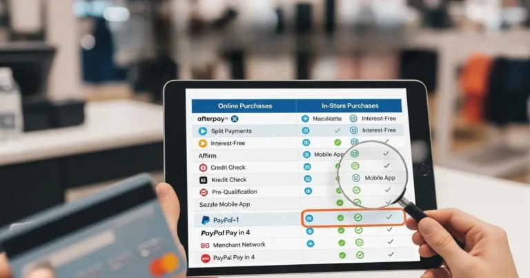 Buy Now Pay Later concept showing shoppers using digital payment apps to split purchases into installments