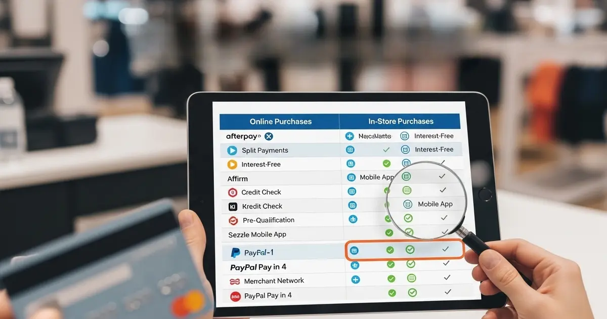 Buy Now Pay Later concept showing shoppers using digital payment apps to split purchases into installments